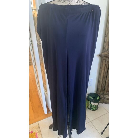 Carla Ferroni navy blue acetate and viscose blend leggings in size XXL - Picture 9 of 9